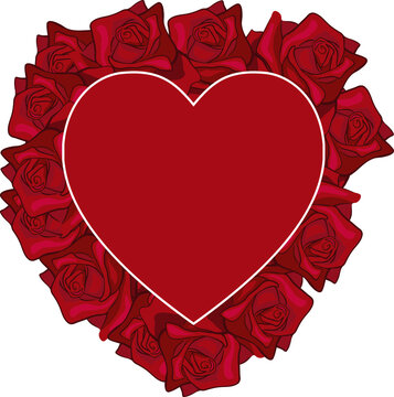 red rose heart