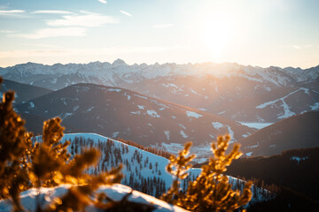 Werfenweng Sunrise Ski Resort Salzburg Austria Mountains