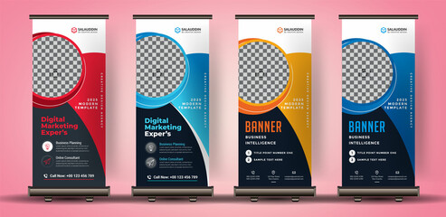 Corporate Roll-up Banners, Set of roll up banner, roll up banner, banner, Corporate banner design, Pop up banner design, Creative banner, Banner eps.
