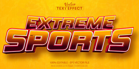Sport text effect, editable extreme sports text and game text style