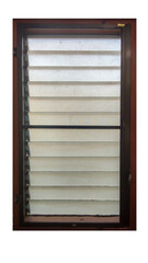 shutter window on white background.