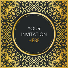 Black background with gold ornament