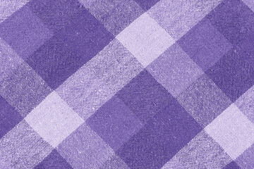 Fototapeta premium Texture of purple plaid fabric