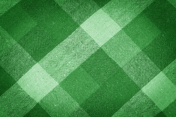 Texture of green plaid fabric