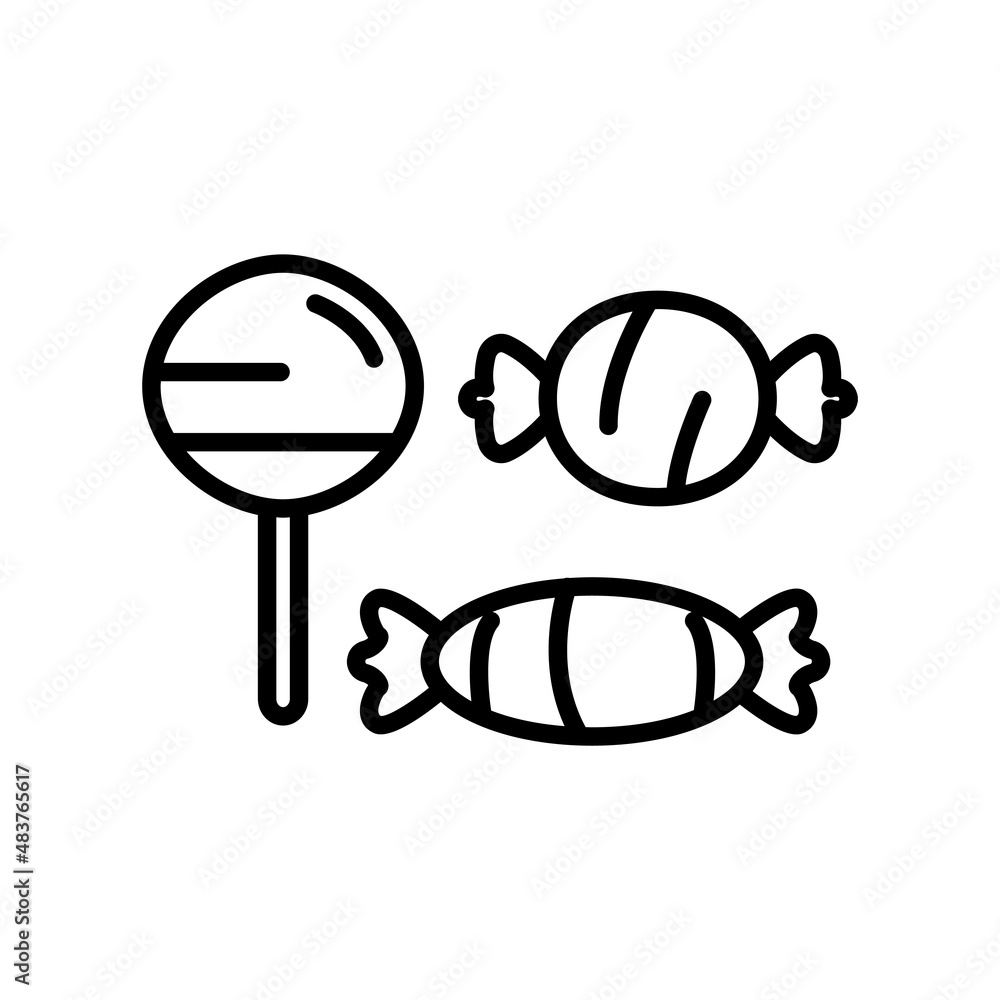 Poster candy line icon. simple design editable. design template vector
