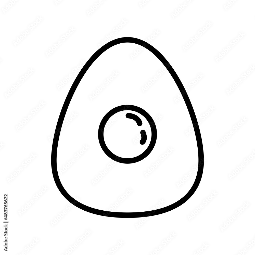 Poster boiled egg line icon. simple design editable. design template vector