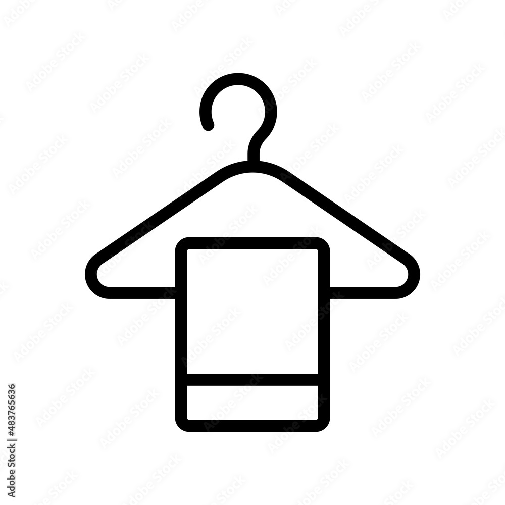 Poster clean towel line icon. simple design editable. design template vector