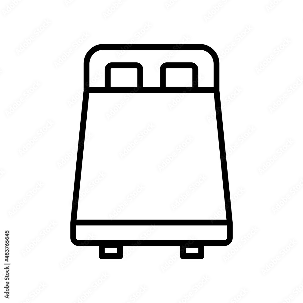 Poster bed line icon. simple design editable. design template vector