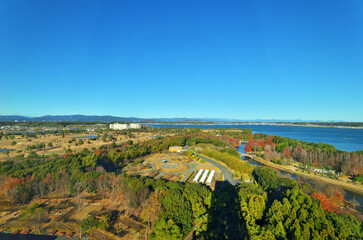 静岡県浜名湖ガーデンパーク展望塔からの風景