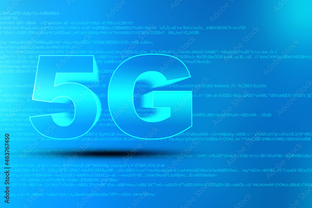 Poster 2d rendering 5g network 5g connection