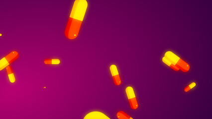 Drug prescription for pills medicine capsule pattern background. Abstract healthcare technology and science medical concept.