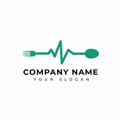 Healthy food logo vector design template