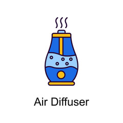 Air Diffuser vector Filled Outline Icon Design illustration. Home Improvements Symbol on White background EPS 10 File