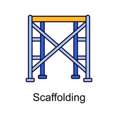 Scaffolding  vector Filled Outline Icon Design illustration. Home Improvements Symbol on White background EPS 10 File