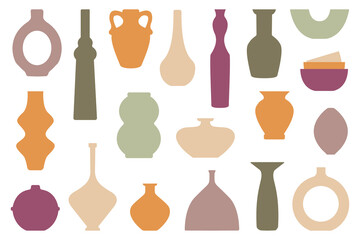 Set of pottery, set of ceramics