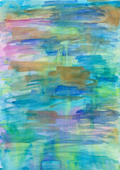 Watercolor background in cool colors