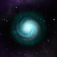 Obraz na płótnie Canvas An incredibly beautiful spiral galaxy in deep space.