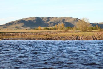 Autumn river landscape