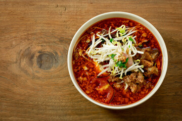 Thai noodles,Nam Ngiao Noodles,Noodles It is a Thai food in the north of Thailand. Lanna style concept.	