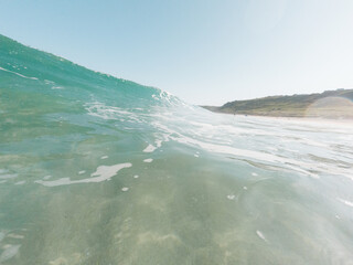 Wave breaking in sea