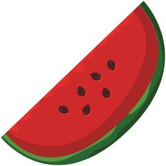 illustration of watermelon on white