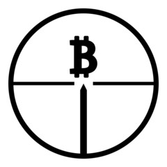 Bitcoin Flat Icon Isolated On White Background