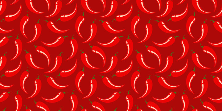 Vector seamless pattern of chilli pattern.