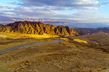 Mount Shlomo and the Gulf of Aqaba, Massive Eilat Reserve