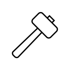 Hammer line icon, vector outline logo isolated on white background