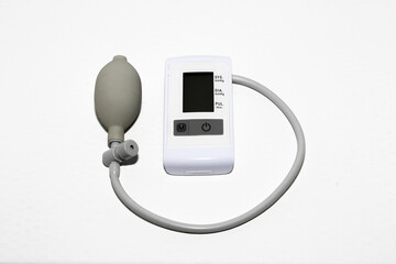 digital blood pressure monitor. isolation on white.