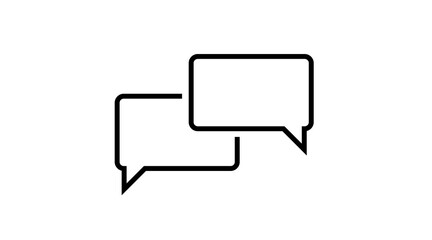 Talk or Conversation Icon. Vector isolated illustration of talking bubbles