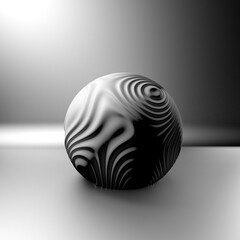 3d illustration abstract circle. Grey soft studio background