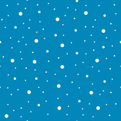 Snowflake seamless pattern , snow texture winter background, christmas dot vector illustration