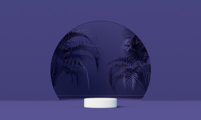 Minimale 3D-scène geometrische cosmetische podium zeer peri kleur achtergrond voor productpresentatie illustratie. 3D-rendering