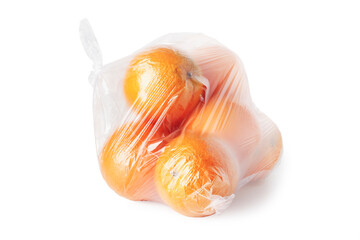 Oranges in polyethylene bag