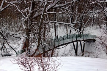 Pedestrain bridge over small river