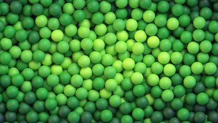 Background with pile of colorful balls in natural colors. Environment and ecology concept. Vector background