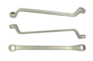 Ring spanner on a white background.