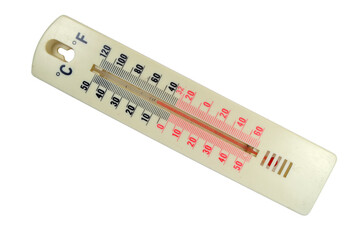 Meteorological thermometer Fahrenheit and Celsius for measuring air temperature. Thermometer...
