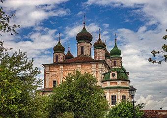 Fototapeta na wymiar Assumption cathedral, 1750s years. Assumption monastery, city of Pereslavl Zalessky, Russia