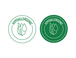 hypoallergenic icon vector badge 