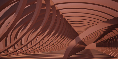 3D Rendering red and white abstract background