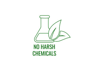 No harsh chemicals icon vector illustration 