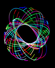 Malen mit Licht mit schwarzem Hintergrund