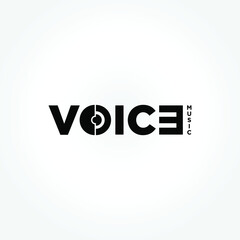 Voice music latter logo design 