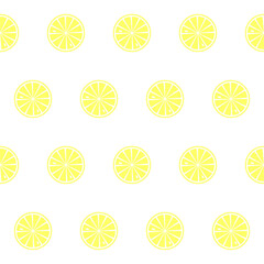 Citrus fruits. Orange, lemon, lime. Seamless pattern. Vector.