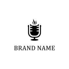 Obraz premium food Podcast Logo design