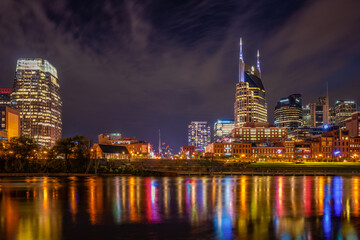 Obraz premium city skyline at night