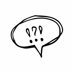 Cute speech bubble doodle set