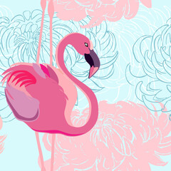 flamingo in water
